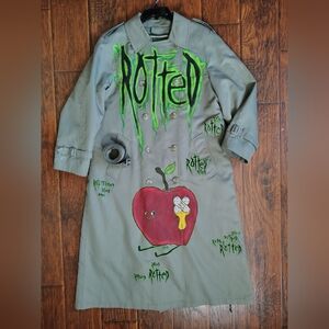 Custom London Fog Rotted Thee Apple trench coat Size L